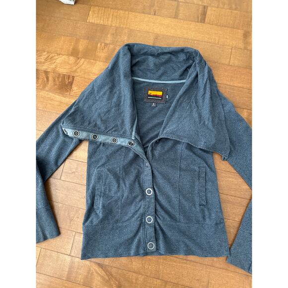 Brooklyn Industries funnel neck diagonal closing jacket navy medium - Picture 8 of 16